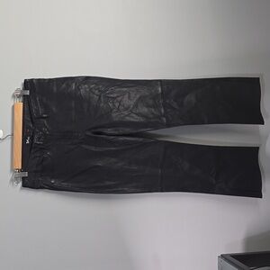 3x1 Nyc 100% Leather Pants Women's Size 28 Size 6 Black Made In Usa